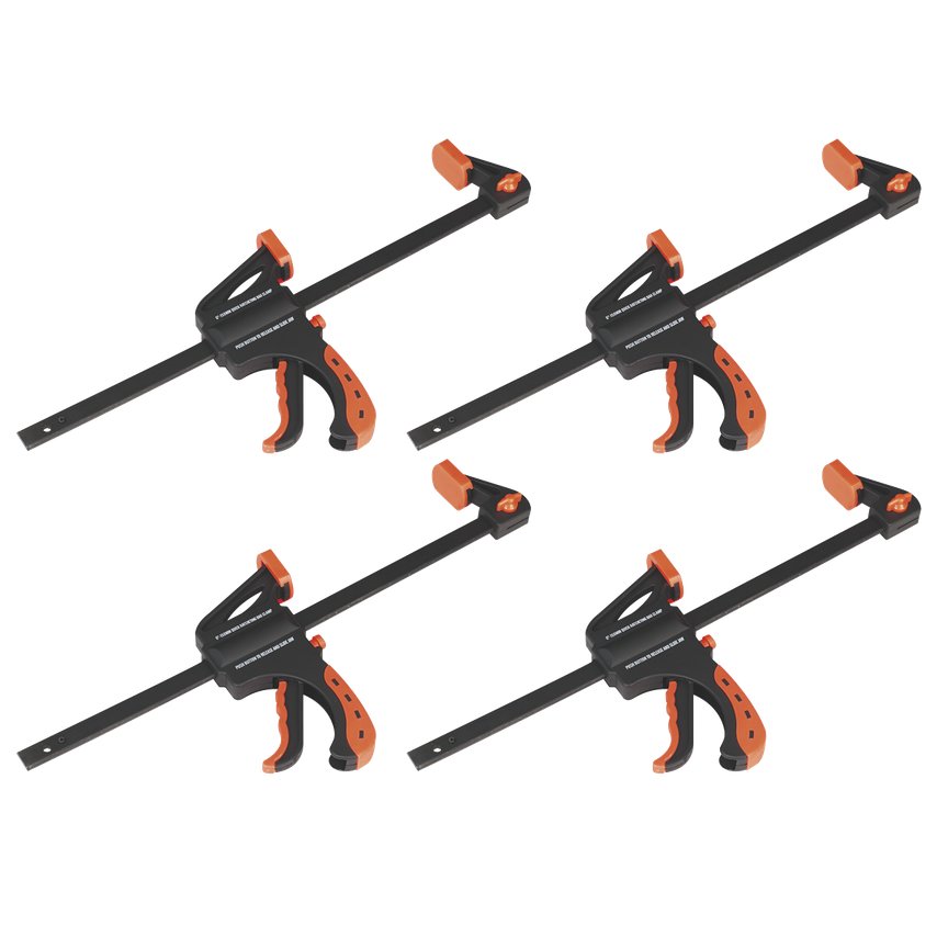 Ratchet Bar Clamp 300mm 4 Piece Set