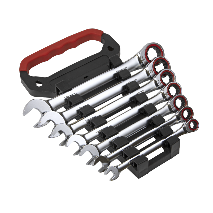 Ratchet Combination Spanner Set7 Piece Metric
