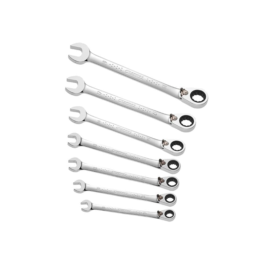 Ratchet Combination Spanner Set, 7 Piece BRIE111107B