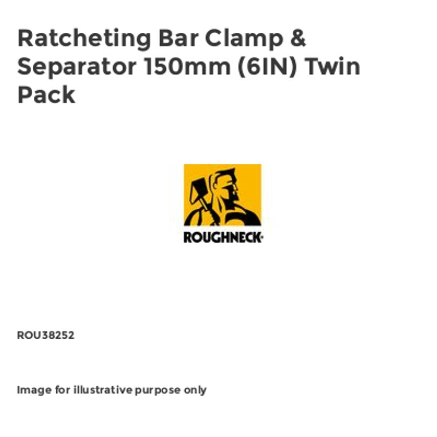 Ratcheting Bar Clamp & Separator 150mm (6IN) Twin Pack