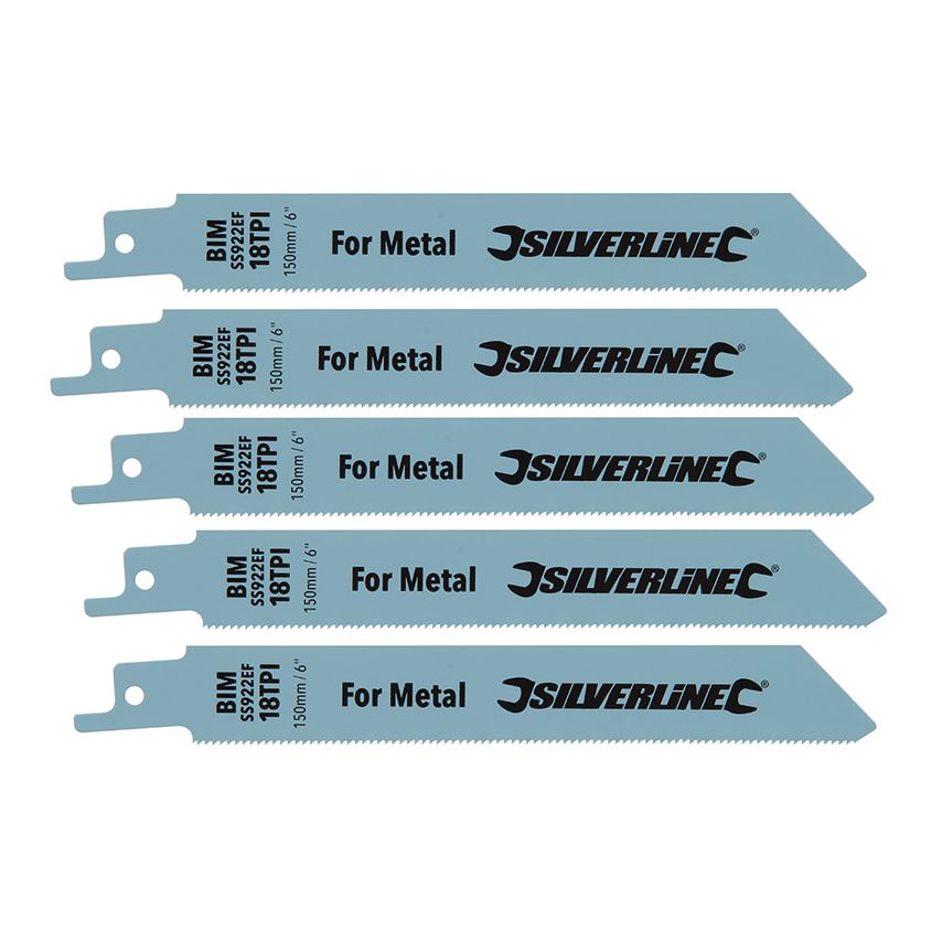 Reciprocating Saw Blades for Metal (Pack of 5)