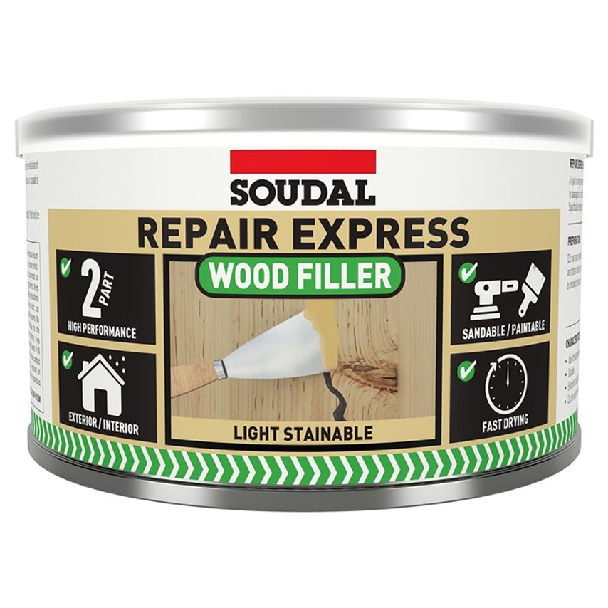 Repair Express Wood Filler 2 Part Light Stainable - 500gm