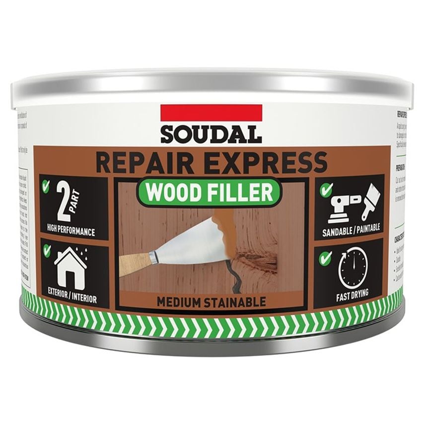 Repair Express Wood Filler 2 Part Medium Stainable - 500gm