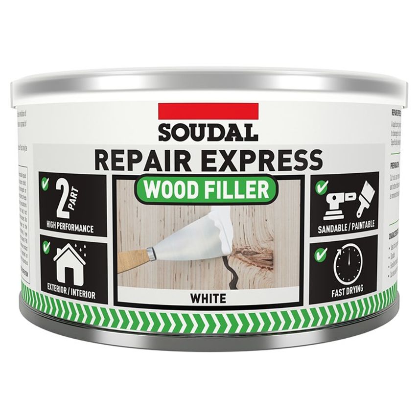 Repair Express Wood Filler 2 Part White - 500gm