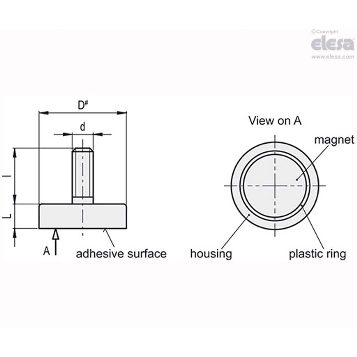 Retaining Magnet-RMB-ND-08-M4
