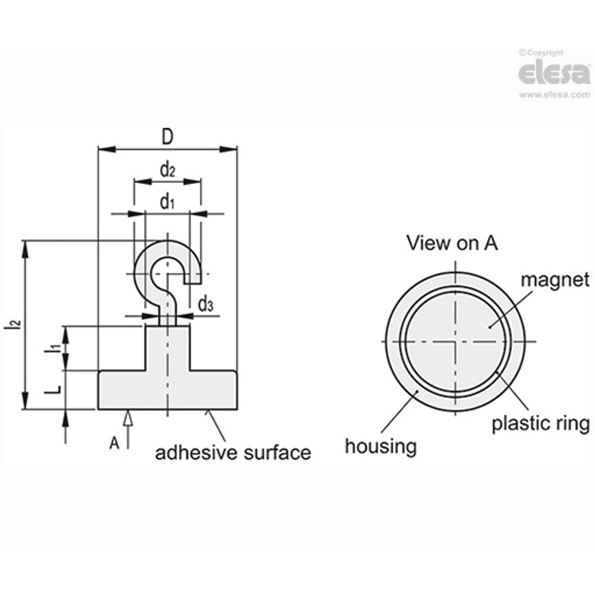 Retaining Magnet-RMC-HF-25-B