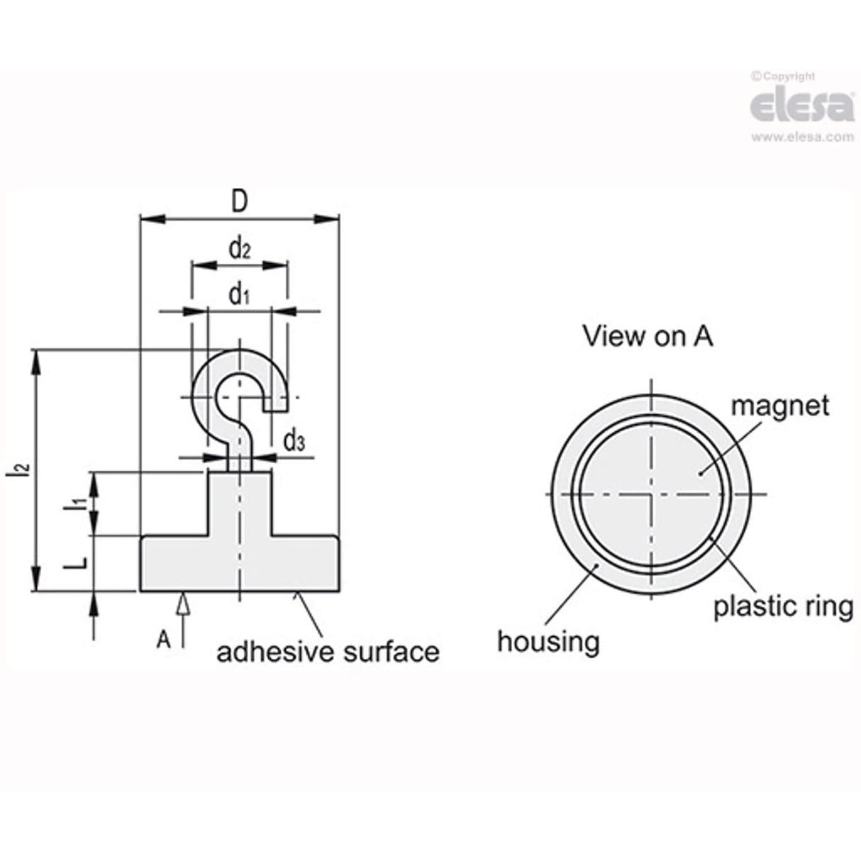 Retaining Magnet-RMC-HF-40-A