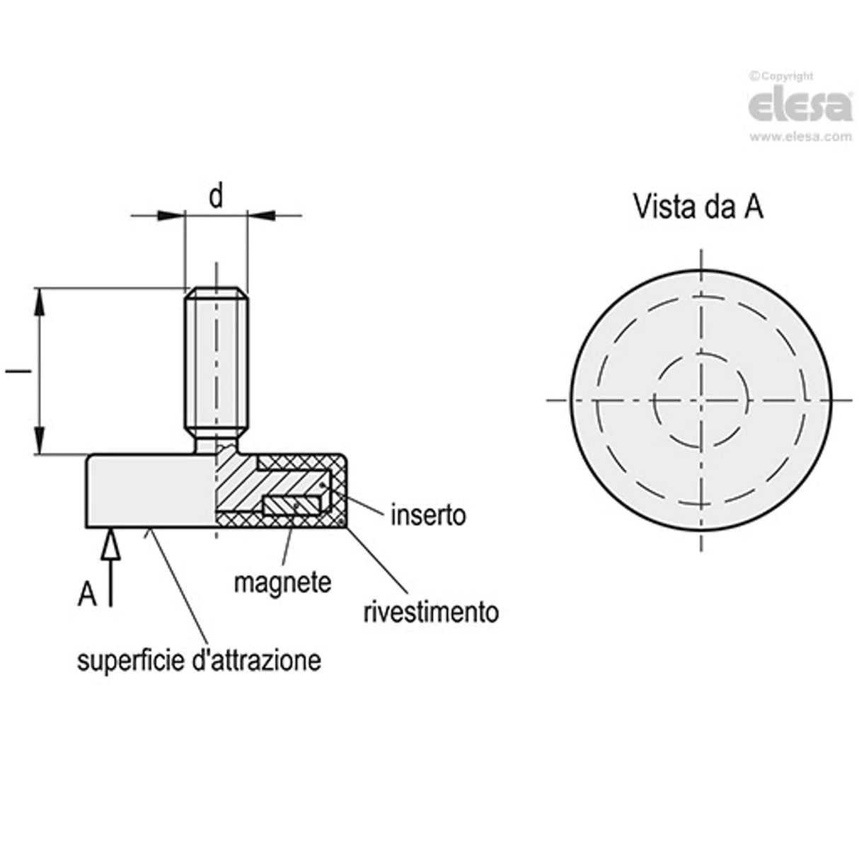 Retaining Magnet-RMH-ND-31-WT
