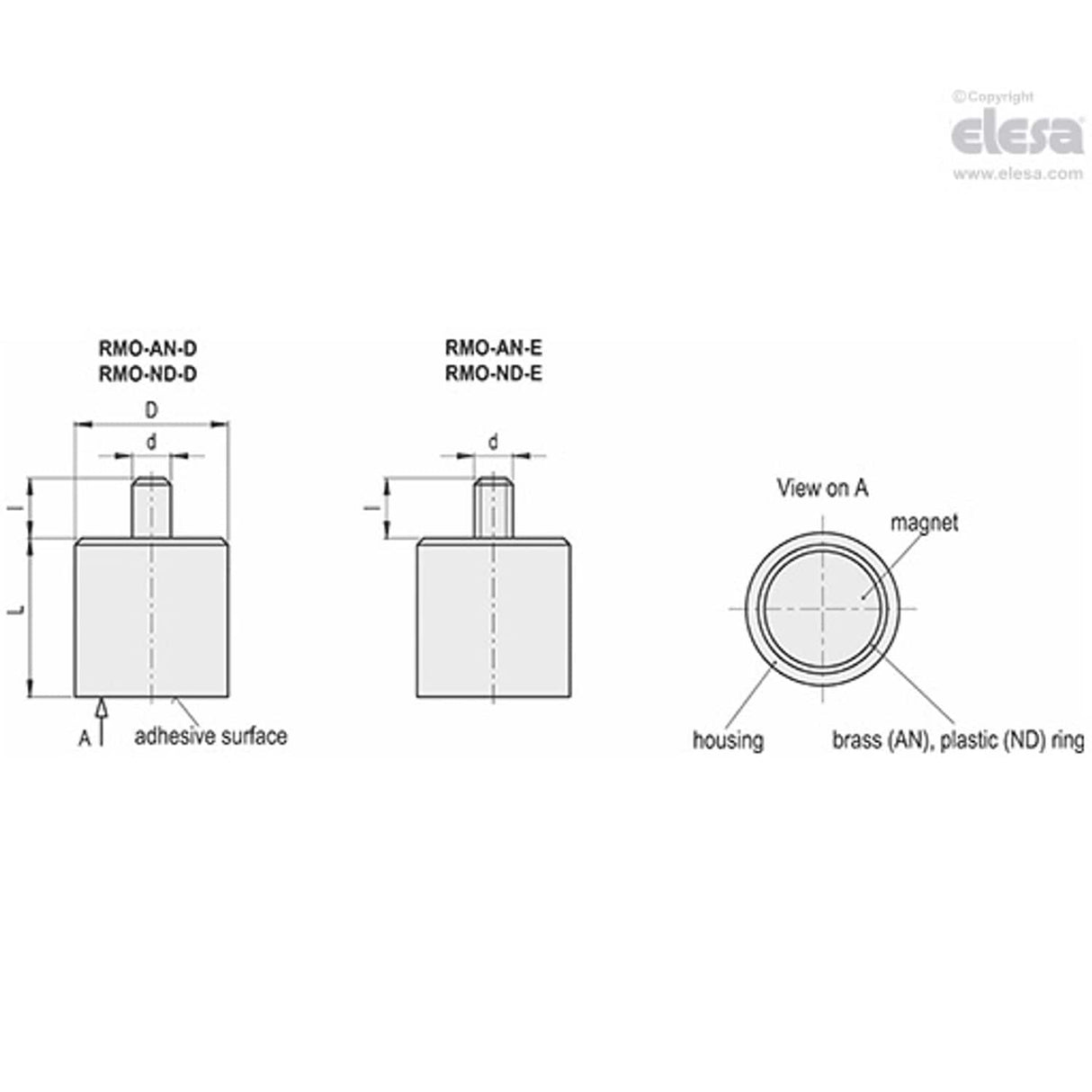 Retaining Magnet-RMO-AN-10-M4-E