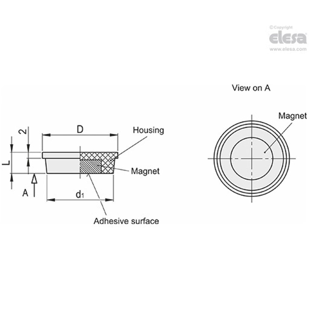 Retaining Magnet-RMT-ND-36-WT