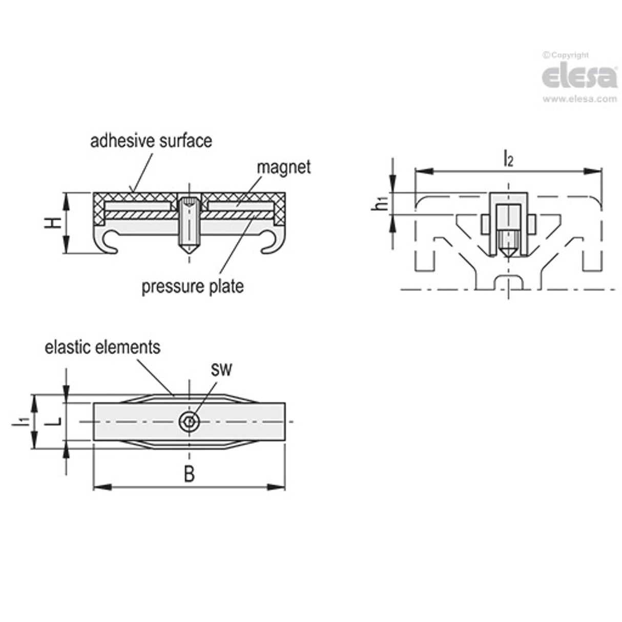 Retaining Magnet for Profile-RMPR-ND-6-30