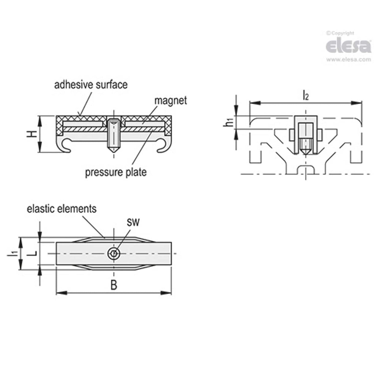 Retaining Magnet for Profile-RMPR-ND-8-30