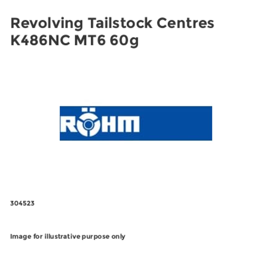 Revolving Tailstock Centres K486NC MT6 60g
