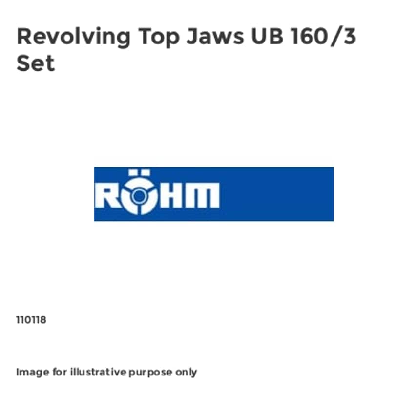 Revolving Top Jaws UB 160/3 Set