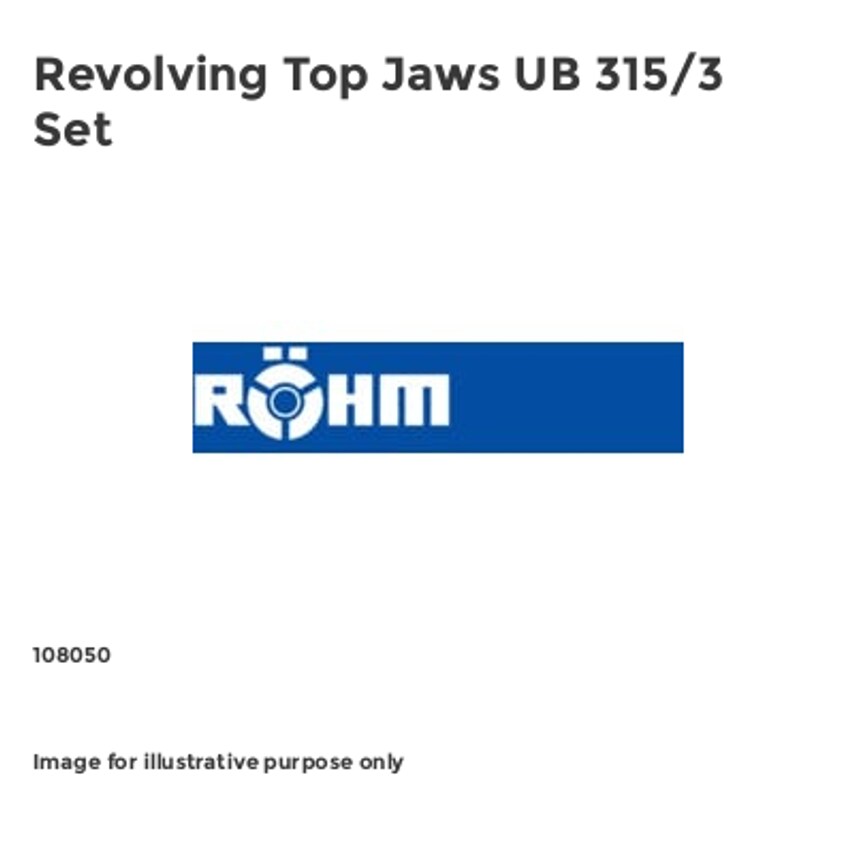 Revolving Top Jaws UB 315/3 Set