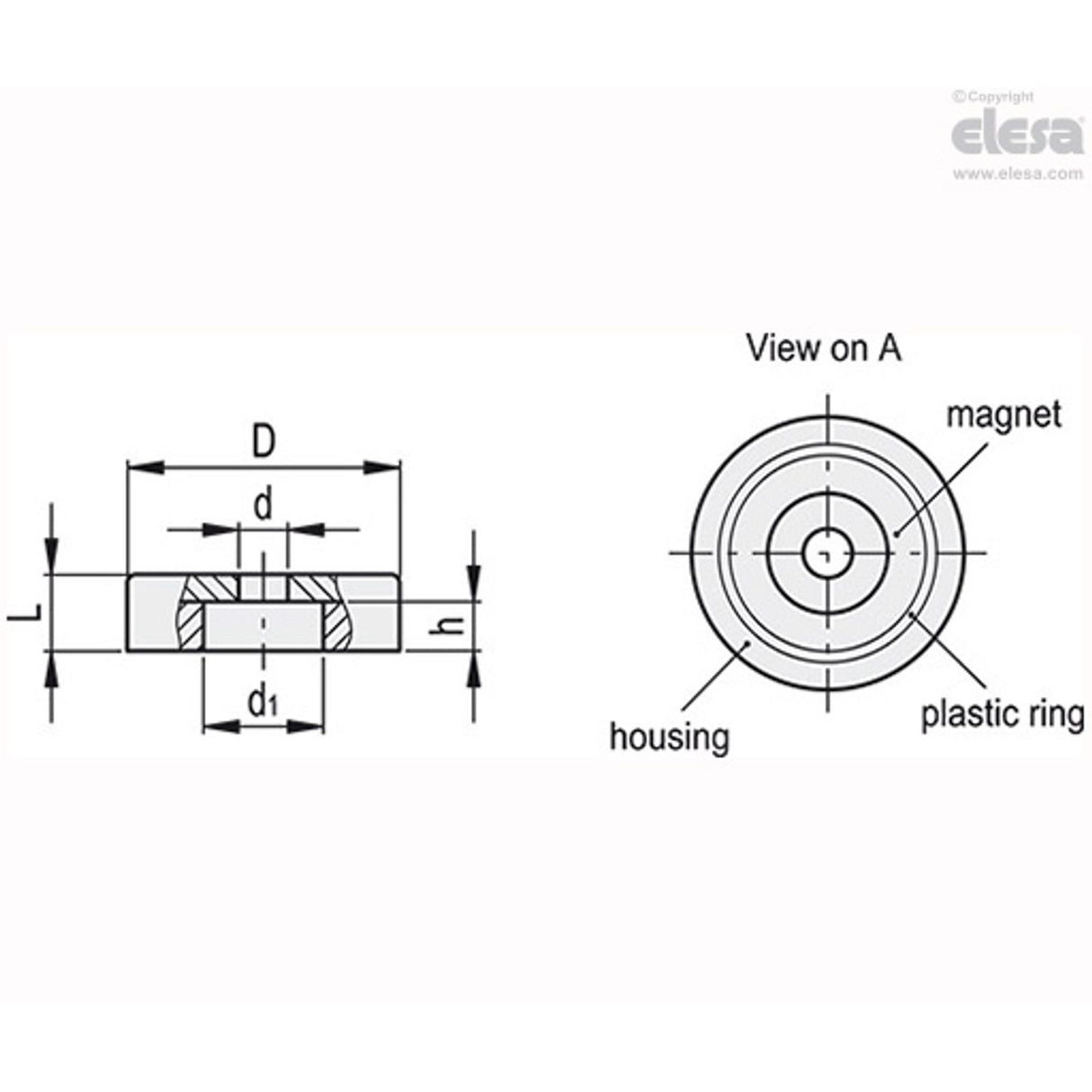 Rmd Flat Retaining Magnets with Pass-through Hole RMD-SC-SST-32