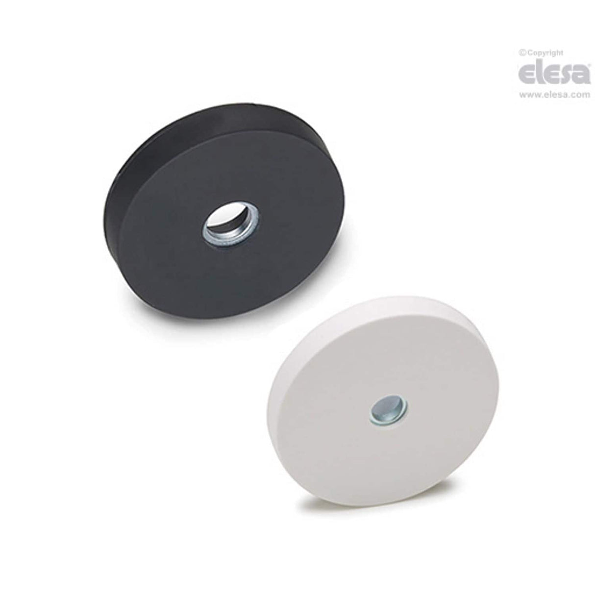Rmg - Rmi Flat Retaining Magnets Threaded or Plain Pass-through Hole Plain Hole RMI-ND-57-BK