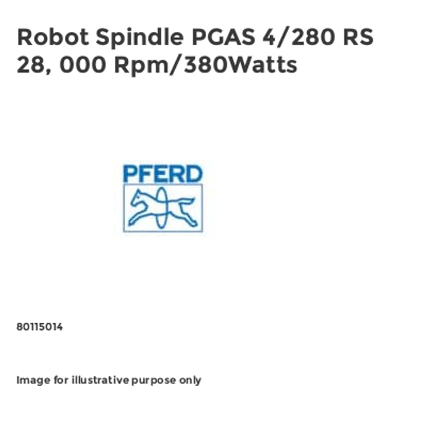 Robot Spindle PGAS 4/280 RS 28, 000 Rpm/380Watts