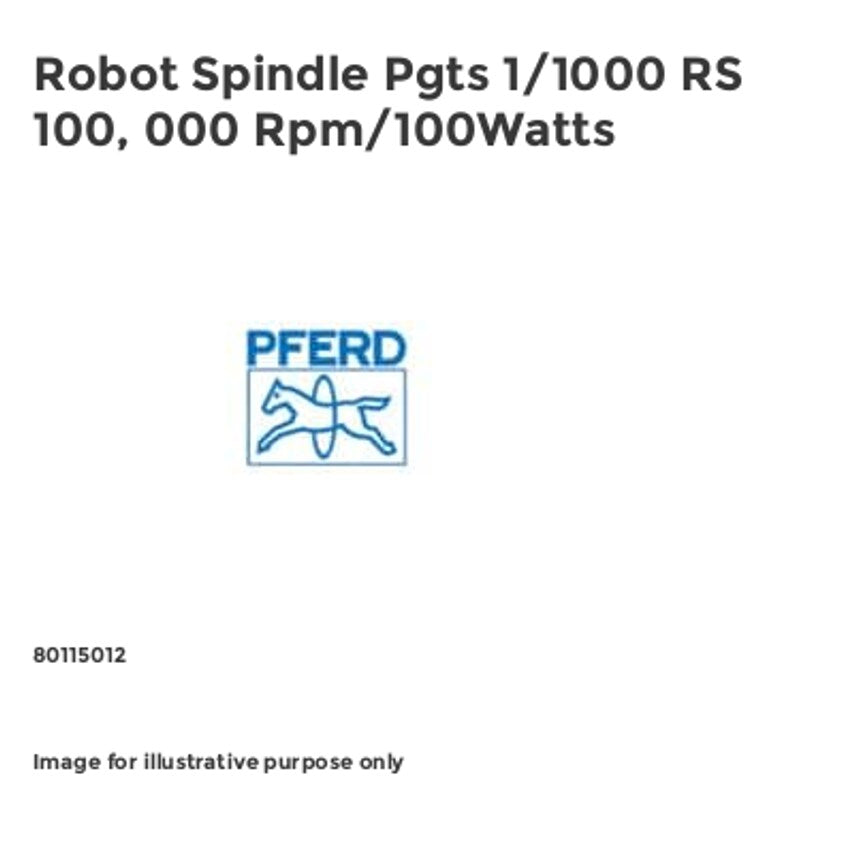 Robot Spindle Pgts 1/1000 RS 100, 000 Rpm/100Watts