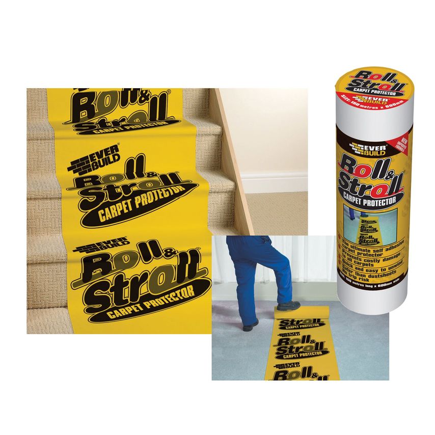 Roll & Stroll Premium Carpet Protector 600mm x 75m EVBROLL75