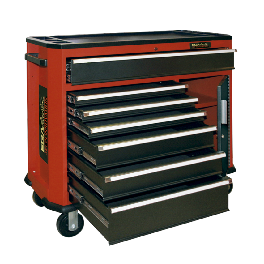 Roller Cabinet with 7 Drawers Closet (Yellow