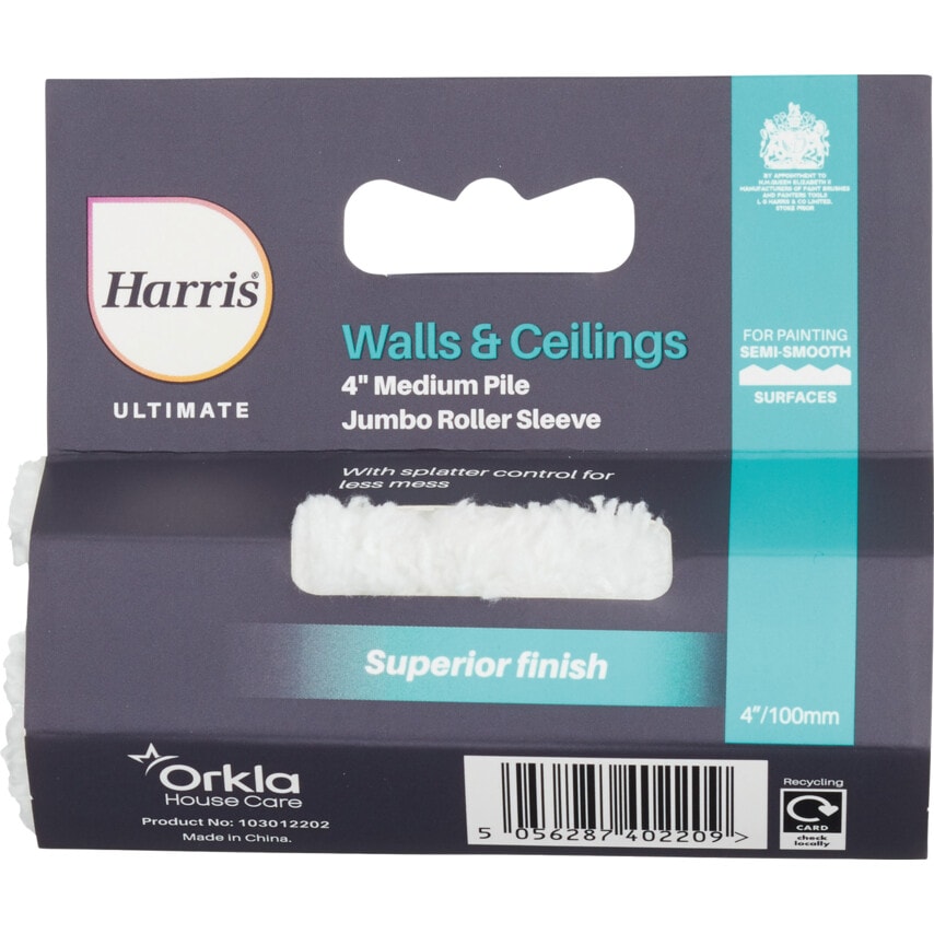 Roller Sleeve, 4", Medium Pile, for Walls & Ceilings