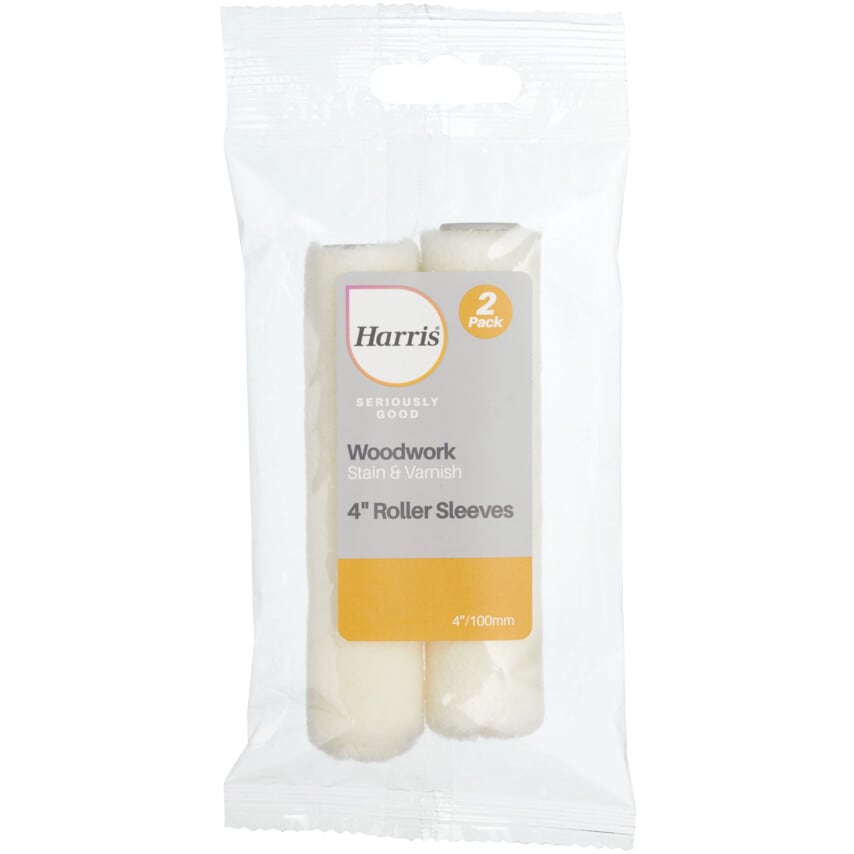 Roller Sleeves, 4", for Use with Stains & Varnishes, comes with 2 Sleeves