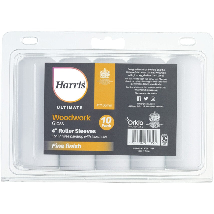 Roller Sleeves, 4", for Woodwork, Pack of 10