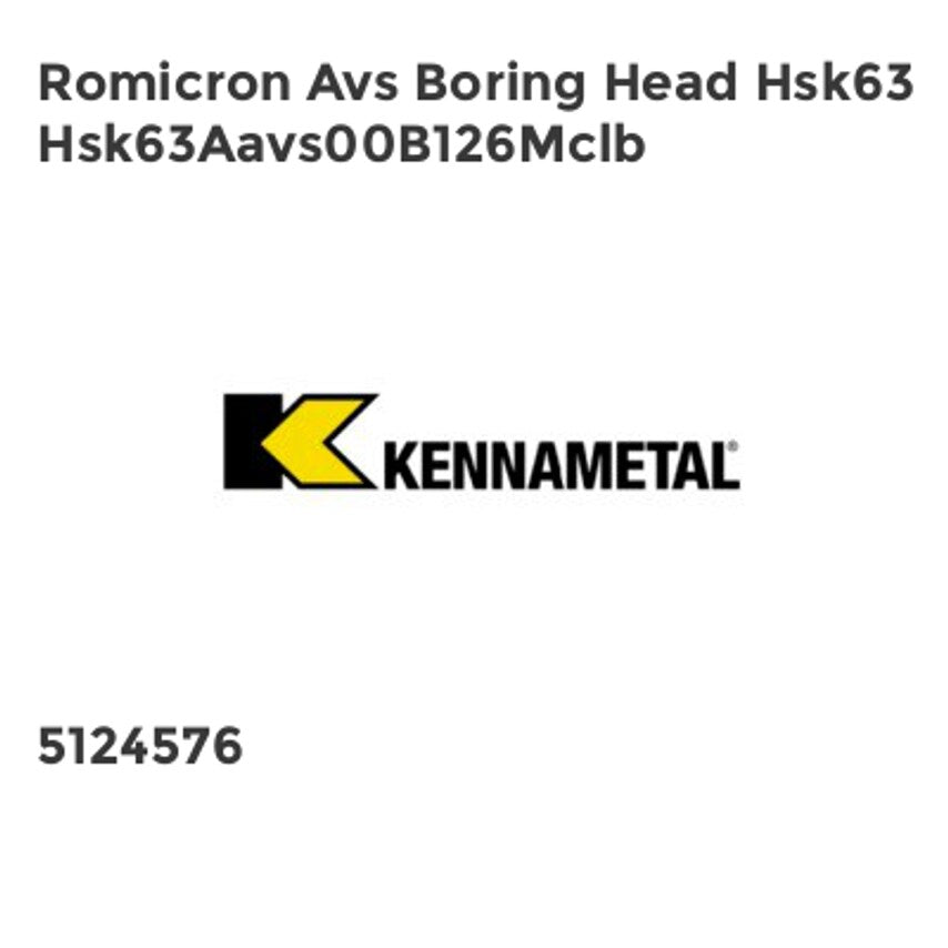 Romicron Avs Boring Head Hsk63 Hsk63Aavs00B126Mclb