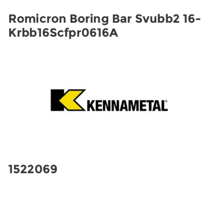 Romicron Boring Bar Svubb2 16- Krbb16Scfpr0616A