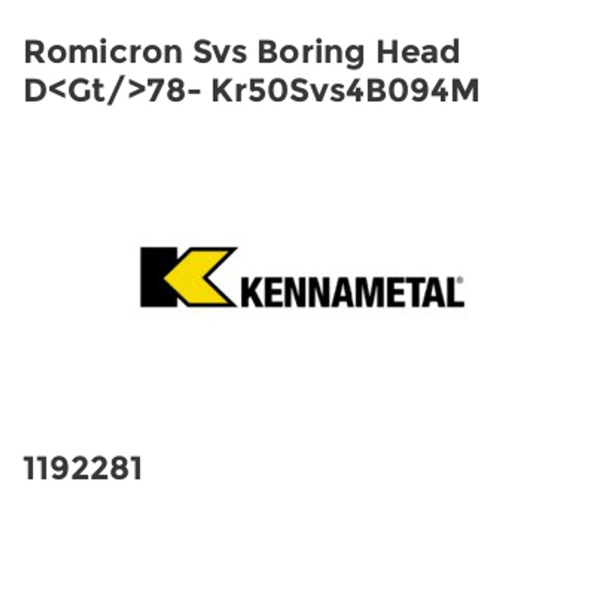 Romicron Svs Boring Head D<Gt/>78- Kr50Svs4B094M