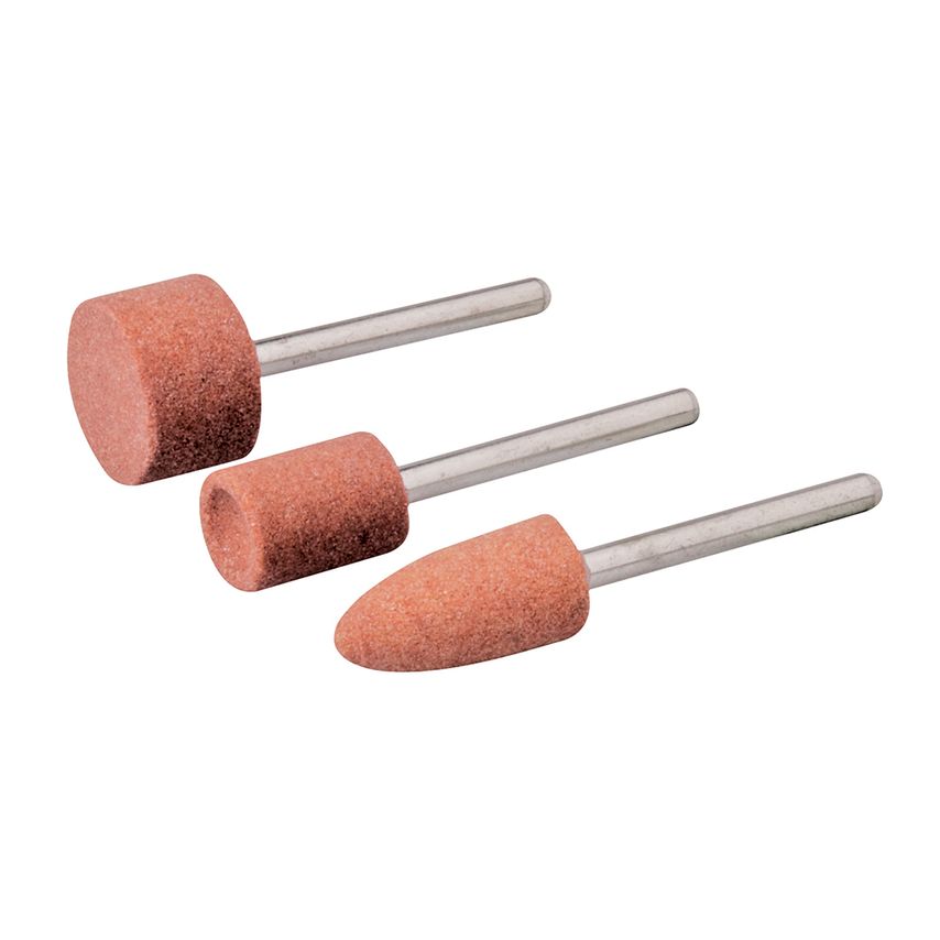 Rotary Tool Grinding Stone Set 3 Piece 9.5, 9.5 & 15.8mm Dia