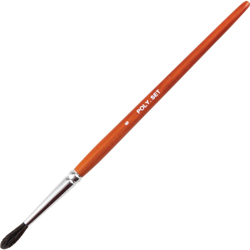 Round Artist Brush, Hair Bristle, No.6