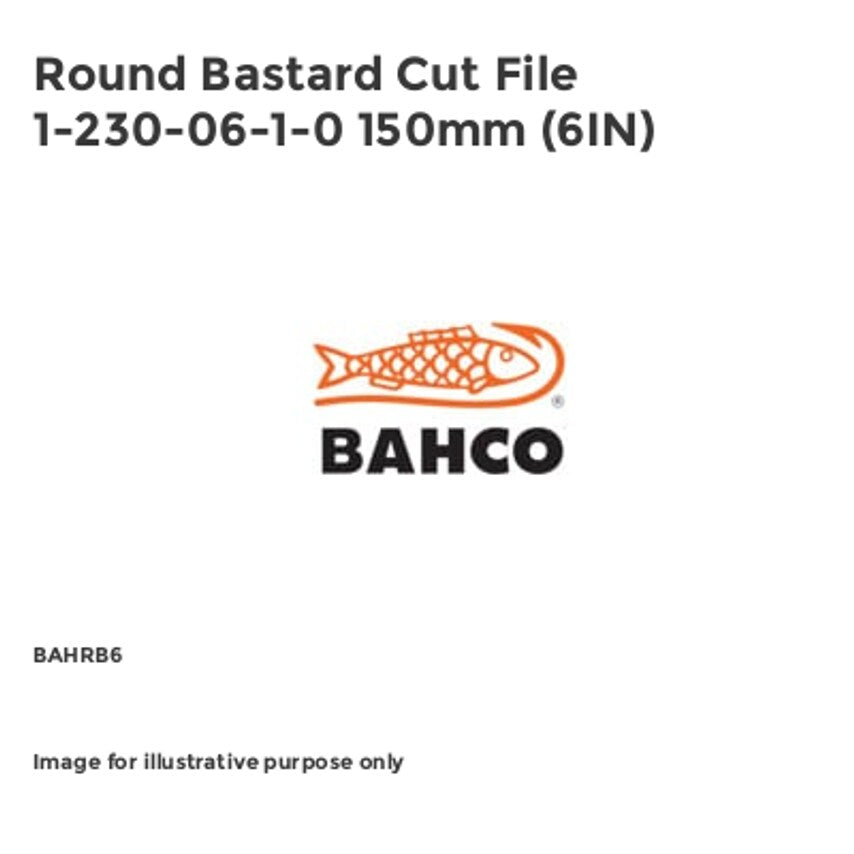Round Bastard Cut File 1-230-06-1-0 150mm (6IN)