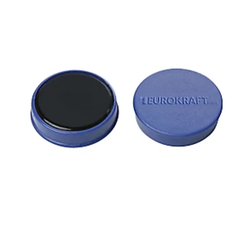 Round Magnet, Plastic, 20mm, Pack Of 72, Blue