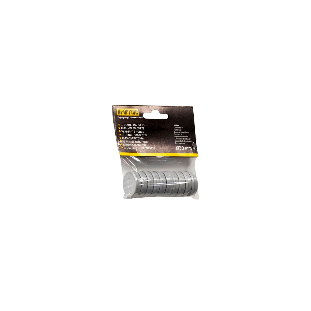 Round Magnets 30mm Assorted (Pack 10)
