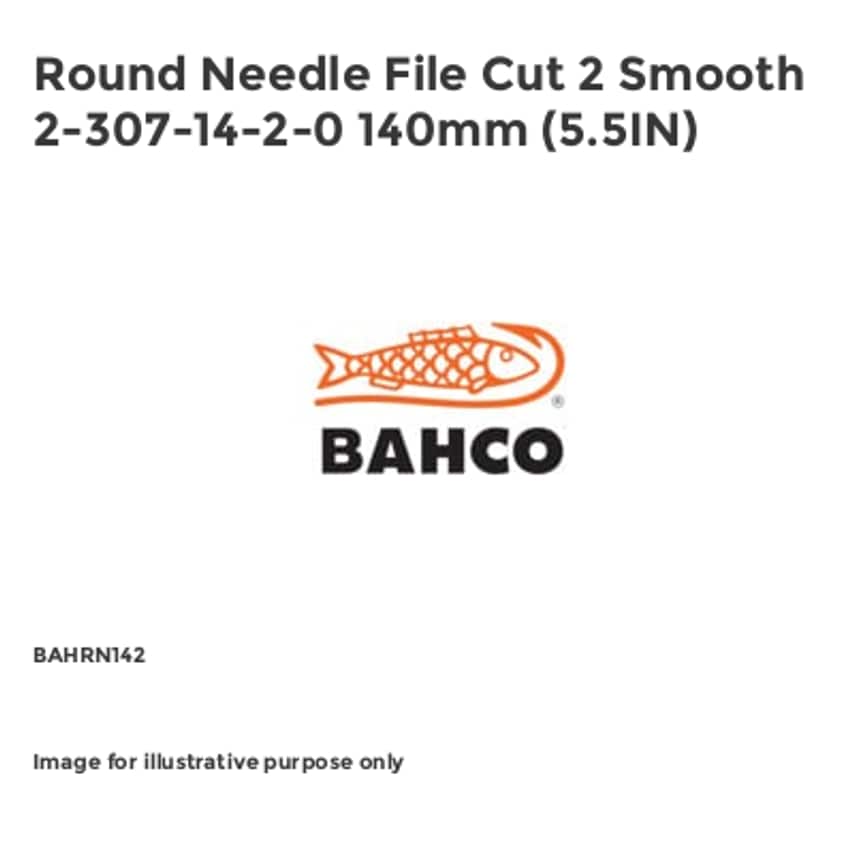 Round Needle File Cut 2 Smooth 2-307-14-2-0 140mm (5.5IN) BAHRN142