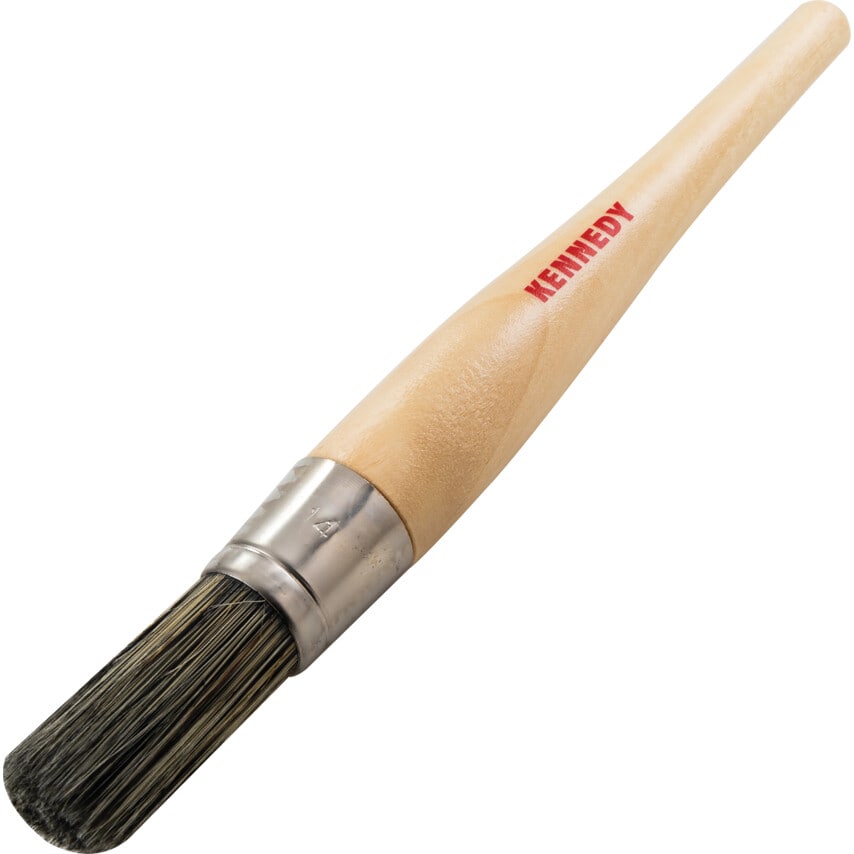 Round Sash Brush, Natural Bristle, No.14