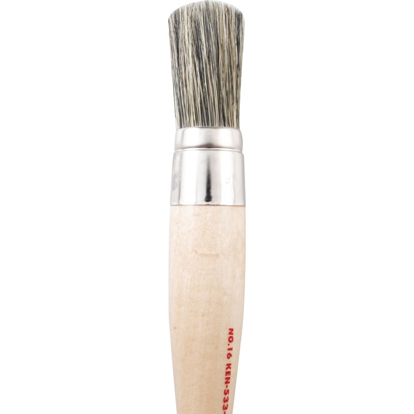 Round Sash Brush, Natural Bristle, No.16
