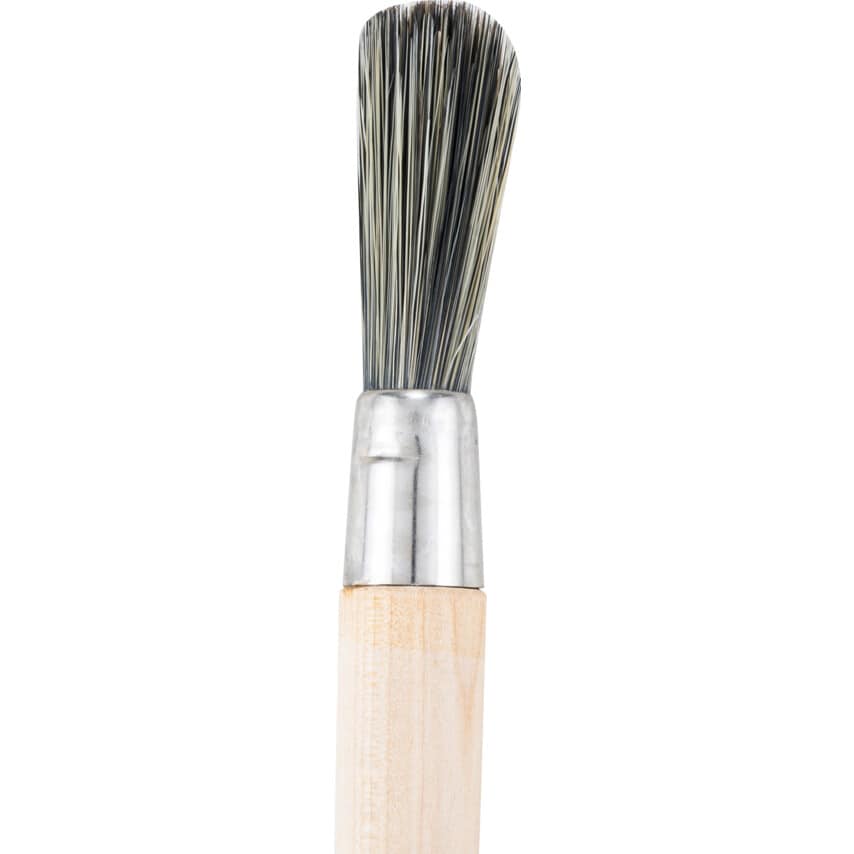 Round Sash Brush, Natural Bristle, No.6