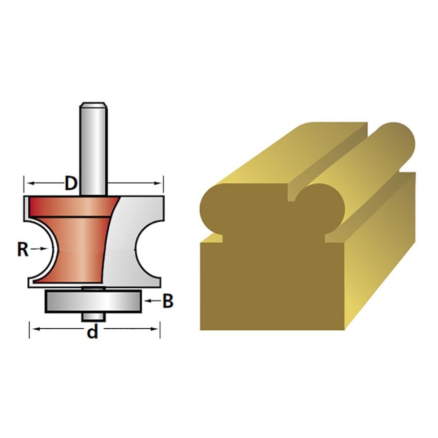 Router Bit TCT 3.2mm Corner Bead 1/4in Shank FAIRB91