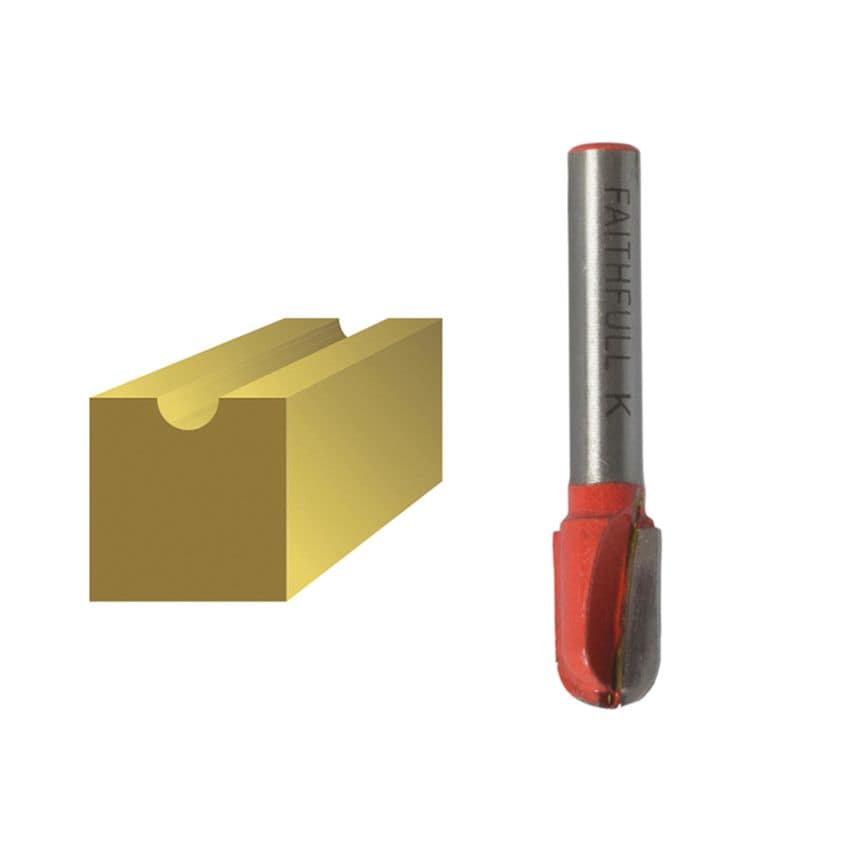Router Bit TCT Radius 5.0 x 18mm 1/4in Shank FAIRB62
