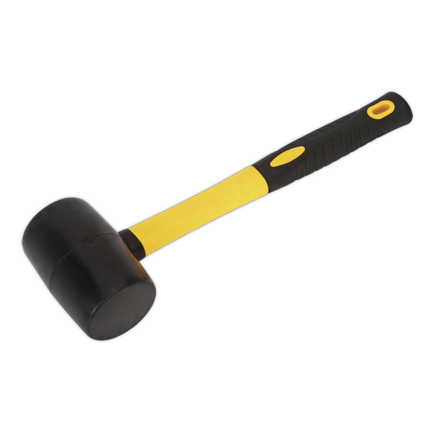 Rubber Mallet 1LB with Fibreglass Shaft