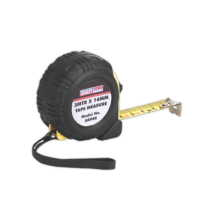 Rubber Tape Measure 3m (10ft) x 16mm - Metric/Imperial