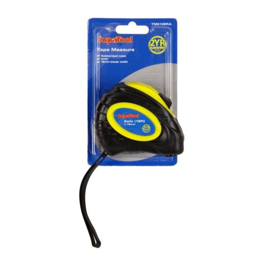 Rubberised Tape Measure 5m x 19mm