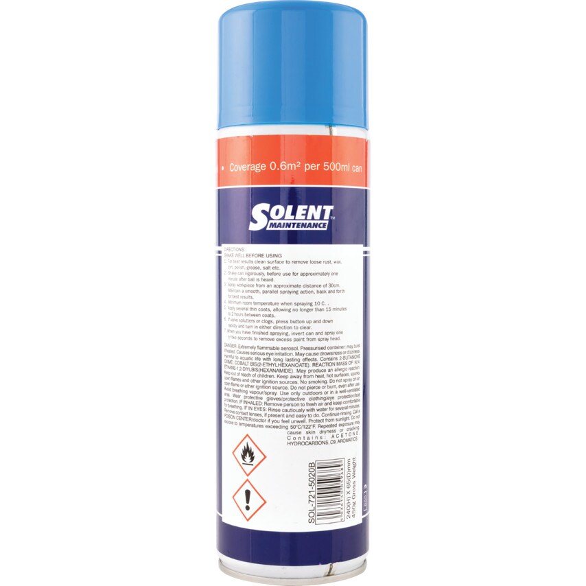 Rust Covering Smooth Blue Enamel Aerosol Paint - 500ML
