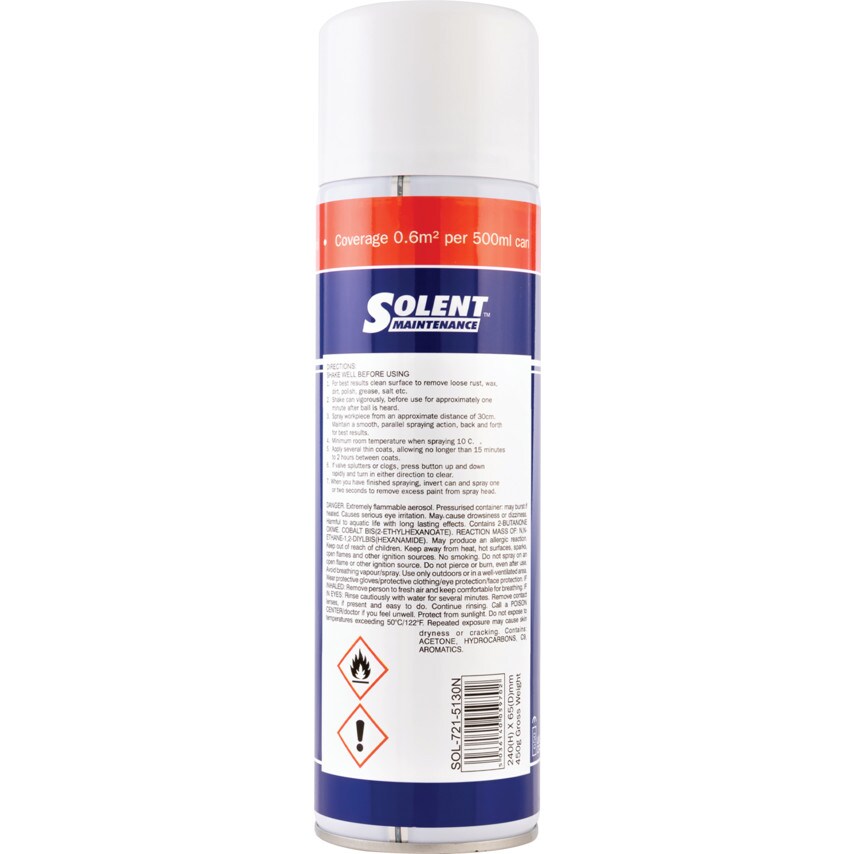 Rust Covering Smooth White Enamel Aerosol Paint - 500ML