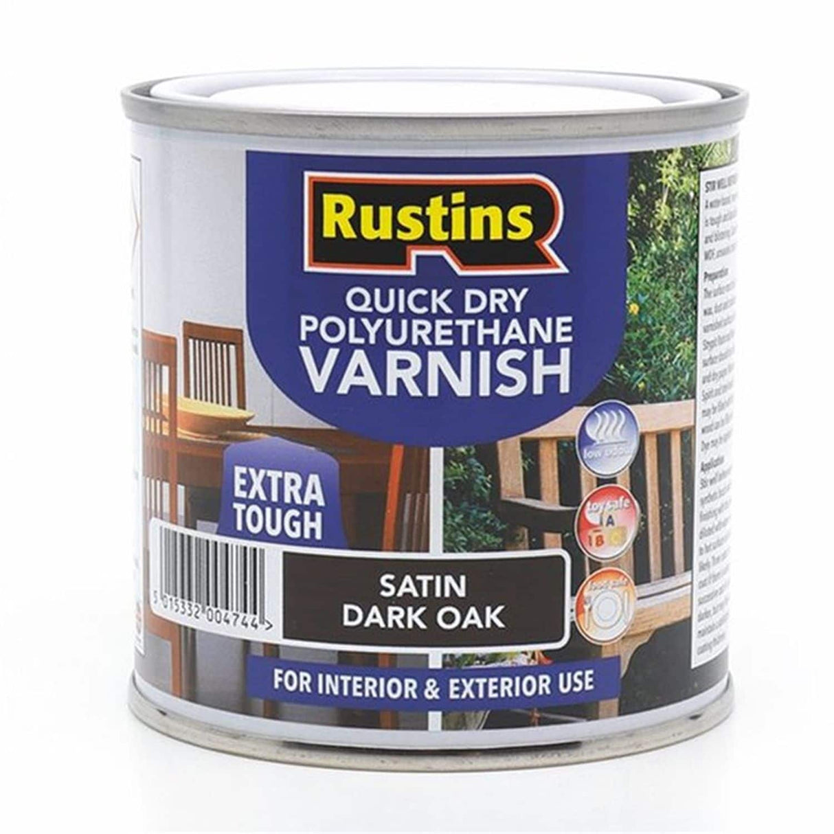 Rustins Quick Dry Poly Varnish Satin Clear 500ml POSCW500
