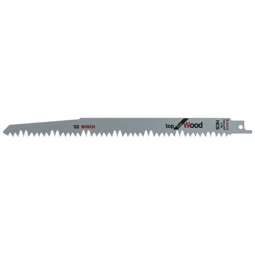 S1531L (2608650676) Reciprocating Saw Blade for Wood 240mm, Pack of 5