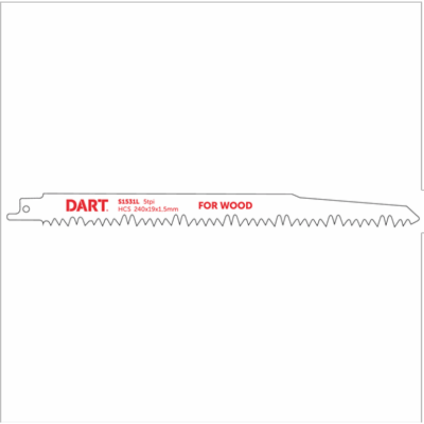 S1531L Wood Cutting Reciprocating Blade, Pack of 5